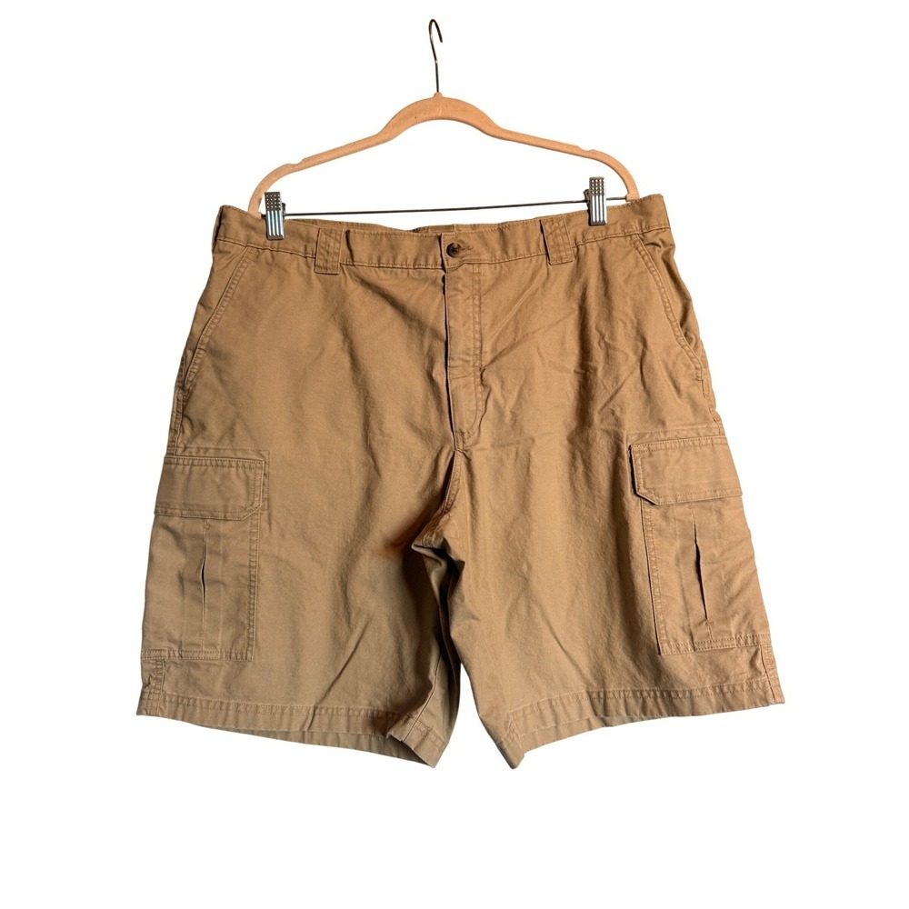 Utility Outdoor LL Bean Khaki Cargo Shorts Size 37 Regular Fit Hiking Casual